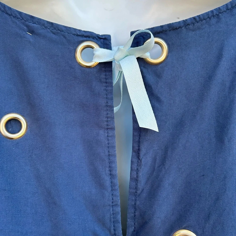 Stella McCartney Navy Silk Grommet Dress, size 38 - Picture 12 of 16